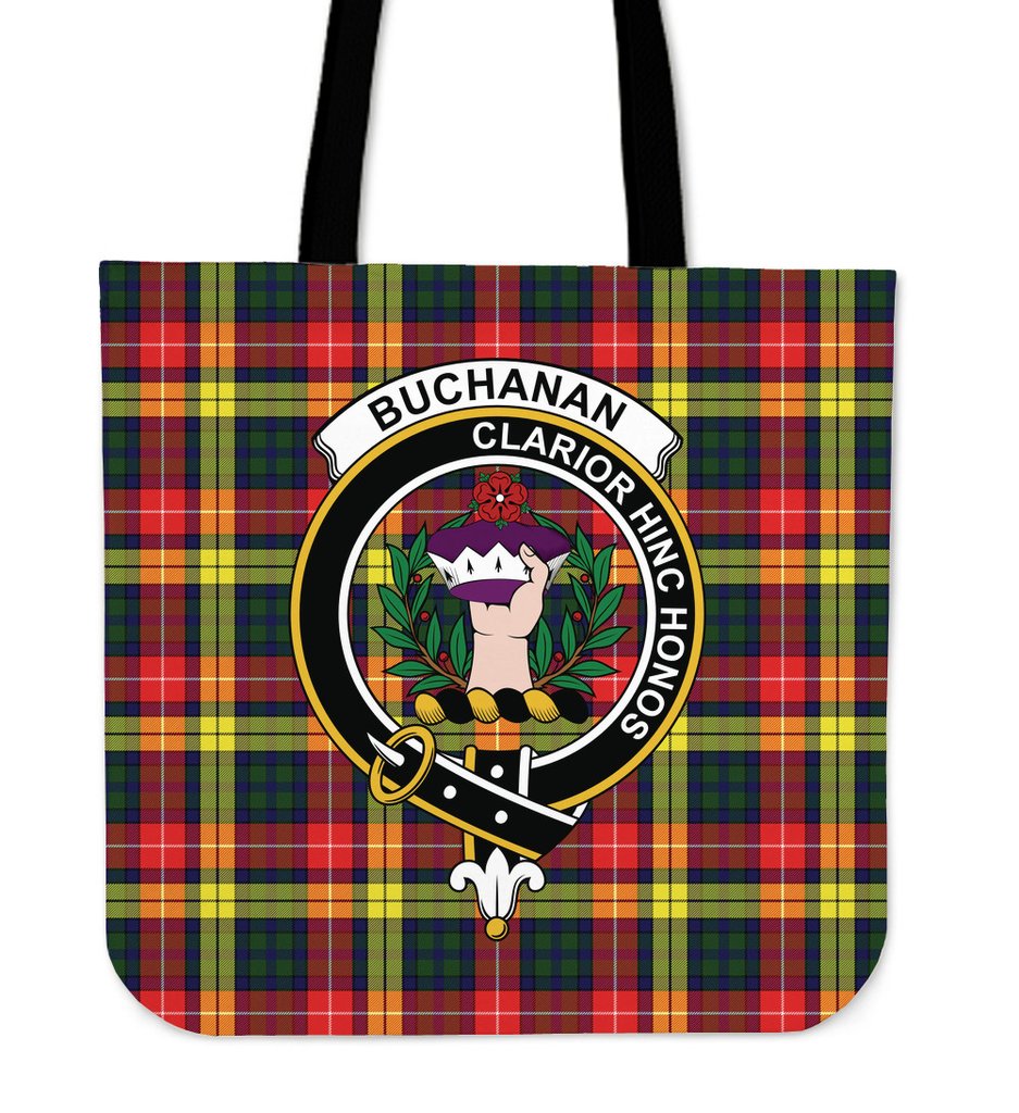 Buchanan Modern Family Tartan Crest Tote Bag