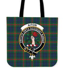 Aiton Family Tartan Crest Tote Bag
