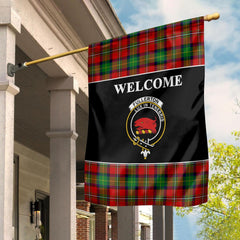 Fullerton Tartan Crest Black Garden Flag