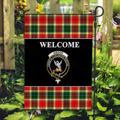 Gibson Tartan Crest Black Garden Flag