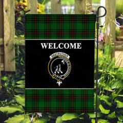 Anstruther Tartan Crest Black Garden Flag