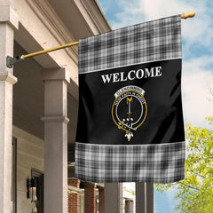 Glendinning Tartan Crest Black Garden Flag