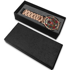 Crawford Modern Tartan Crest Rose Gold Watch