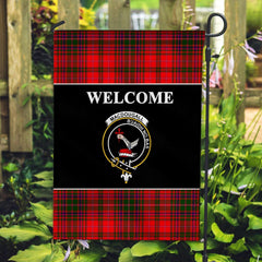 MacDougall Tartan Crest Black Garden Flag