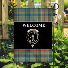 Balfour Tartan Crest Black Garden Flag