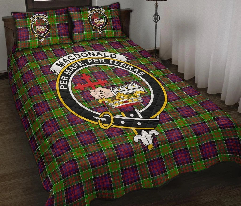 Macdonald of Clanranald Tartan Crest Quilt Bed Set