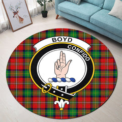 Boyd Tartan Crest Round Rug