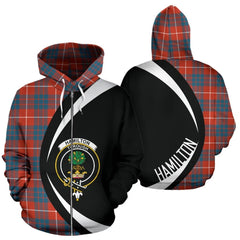 Hamilton Ancient Tartan Crest Zipper Hoodie - Circle Style