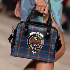 Agnew Family Modern Tartan Crest Shoulder Handbags