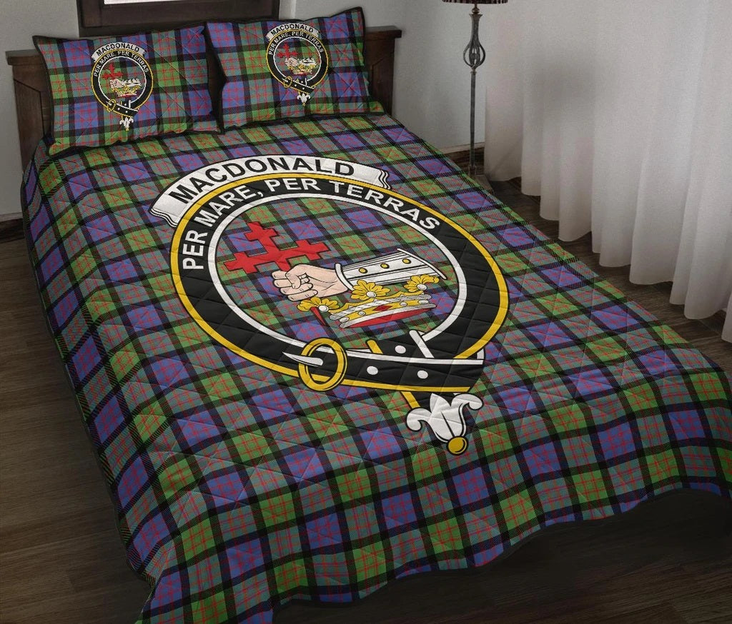 Macdonald Ancient Tartan Crest Quilt Bed Set