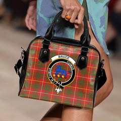 Bruce Family Modern Tartan Crest Shoulder Handbags
