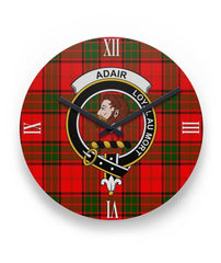 Adair Family Tartan Crest Clock
