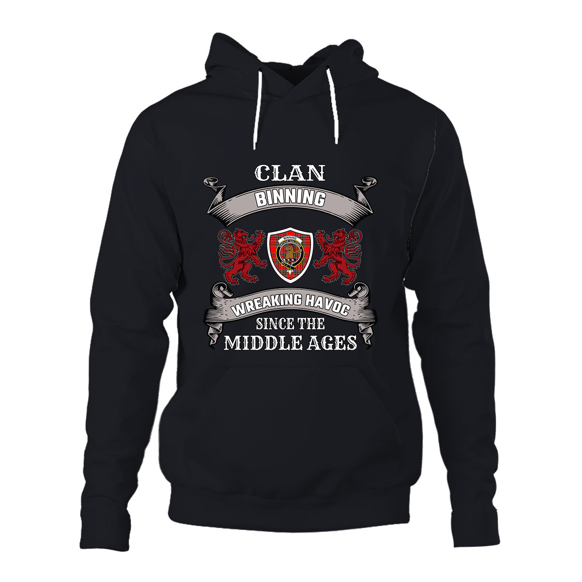 Binning Family Tartan - 2D Unisex Hoodie