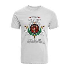 Brodie Tartan Crest T-shirt - I'm not yelling style