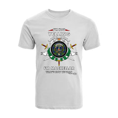 MacKellar Tartan Crest T-shirt - I'm not yelling style
