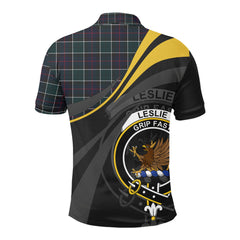 Leslie Hunting Modern Tartan Polo Shirt - Royal Coat Of Arms Style