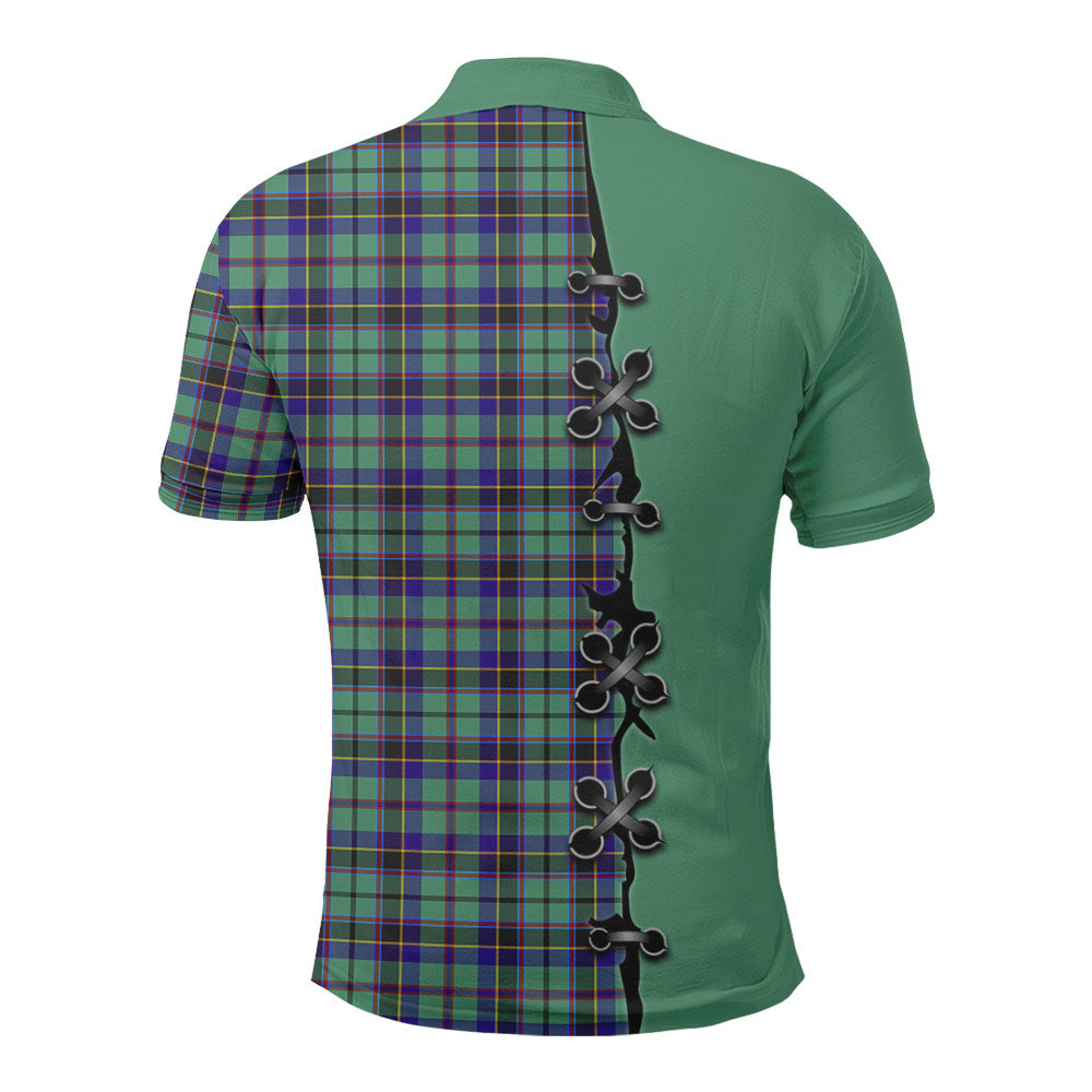 Stevenson Tartan Polo Shirt - Lion Rampant And Celtic Thistle Style - Adult/Kid