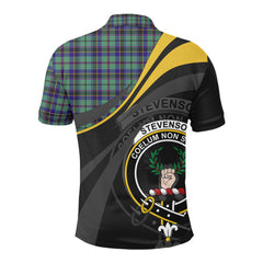 Stevenson Tartan Polo Shirt - Royal Coat Of Arms Style - Adult/Kid
