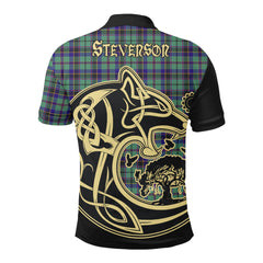 Stevenson Tartan Polo Shirt Viking Wolf - Adult/Kid