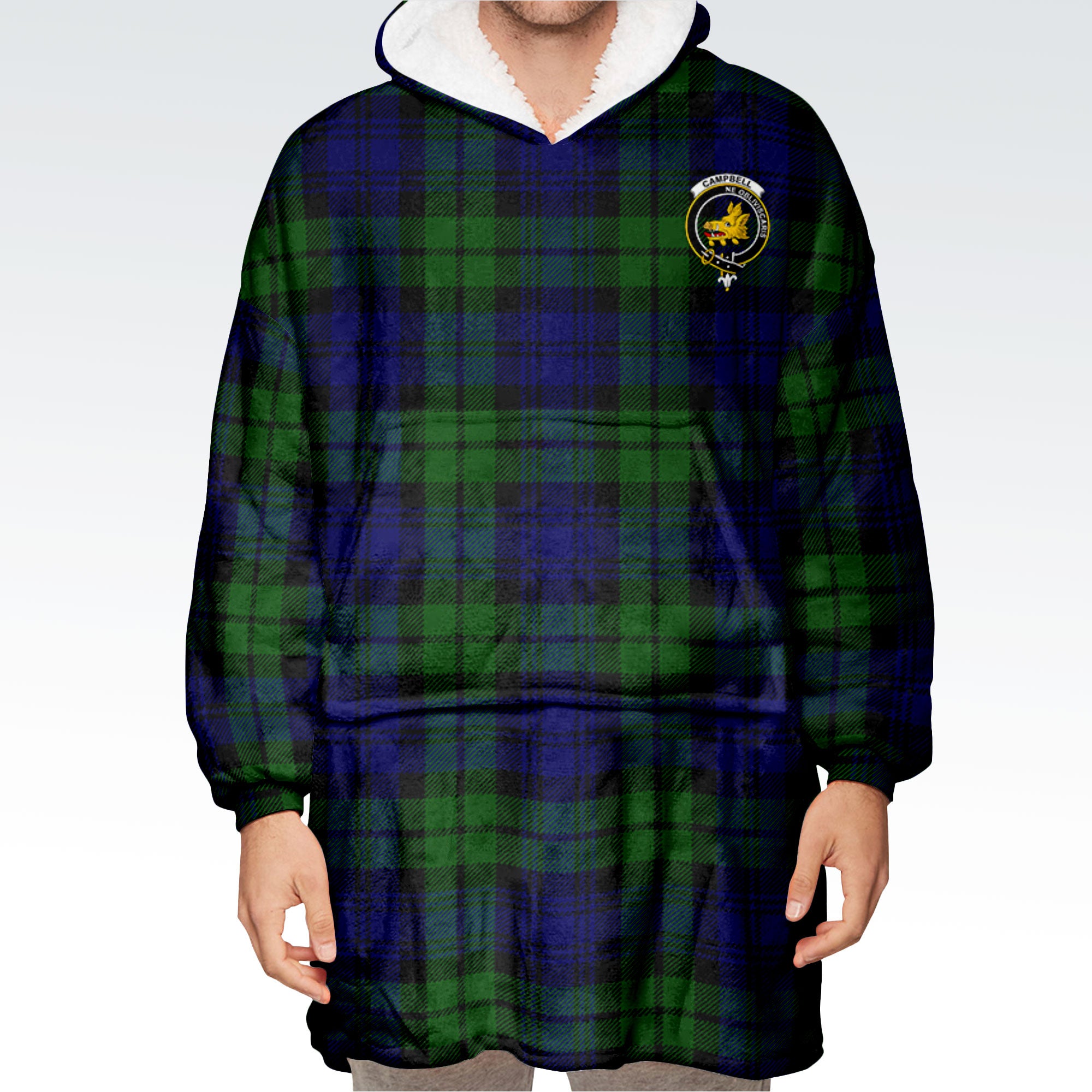 Campbell Modern Tartan Hoodie Blanket