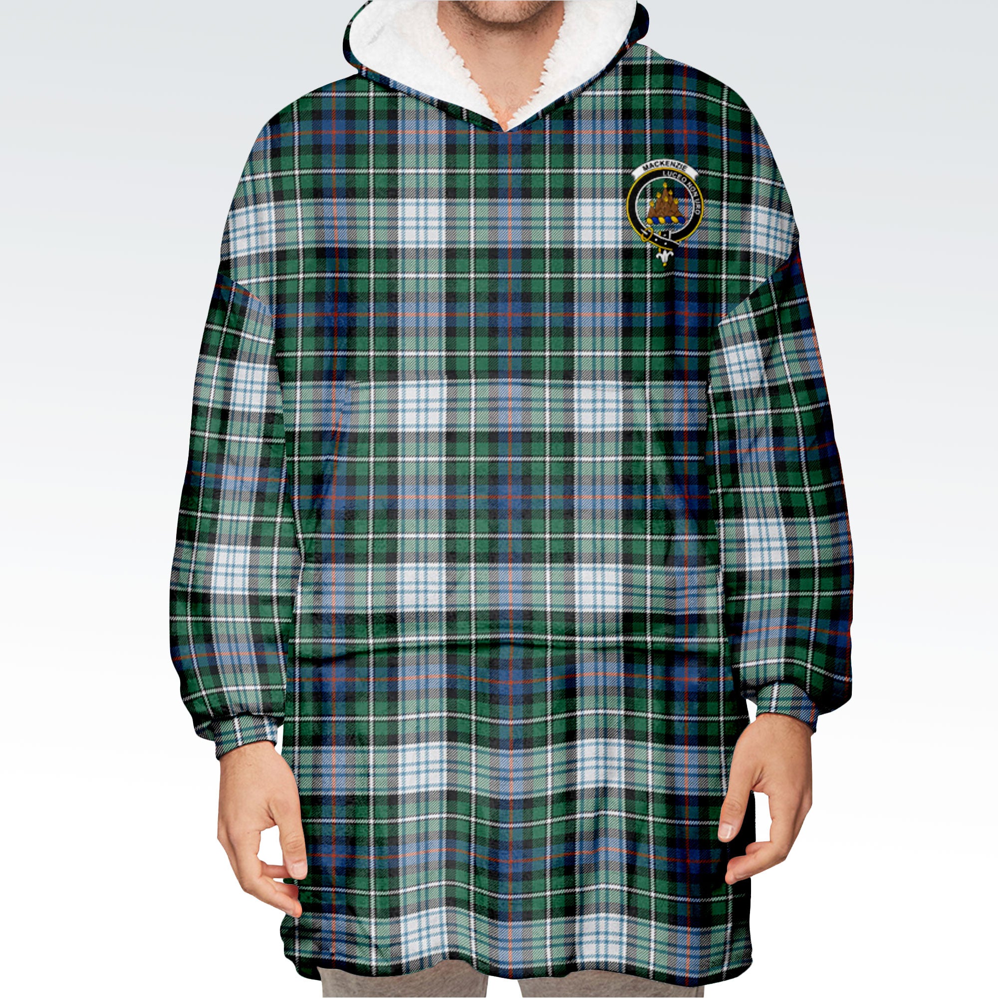 MacKenzie Dress Ancient Tartan Hoodie Blanket