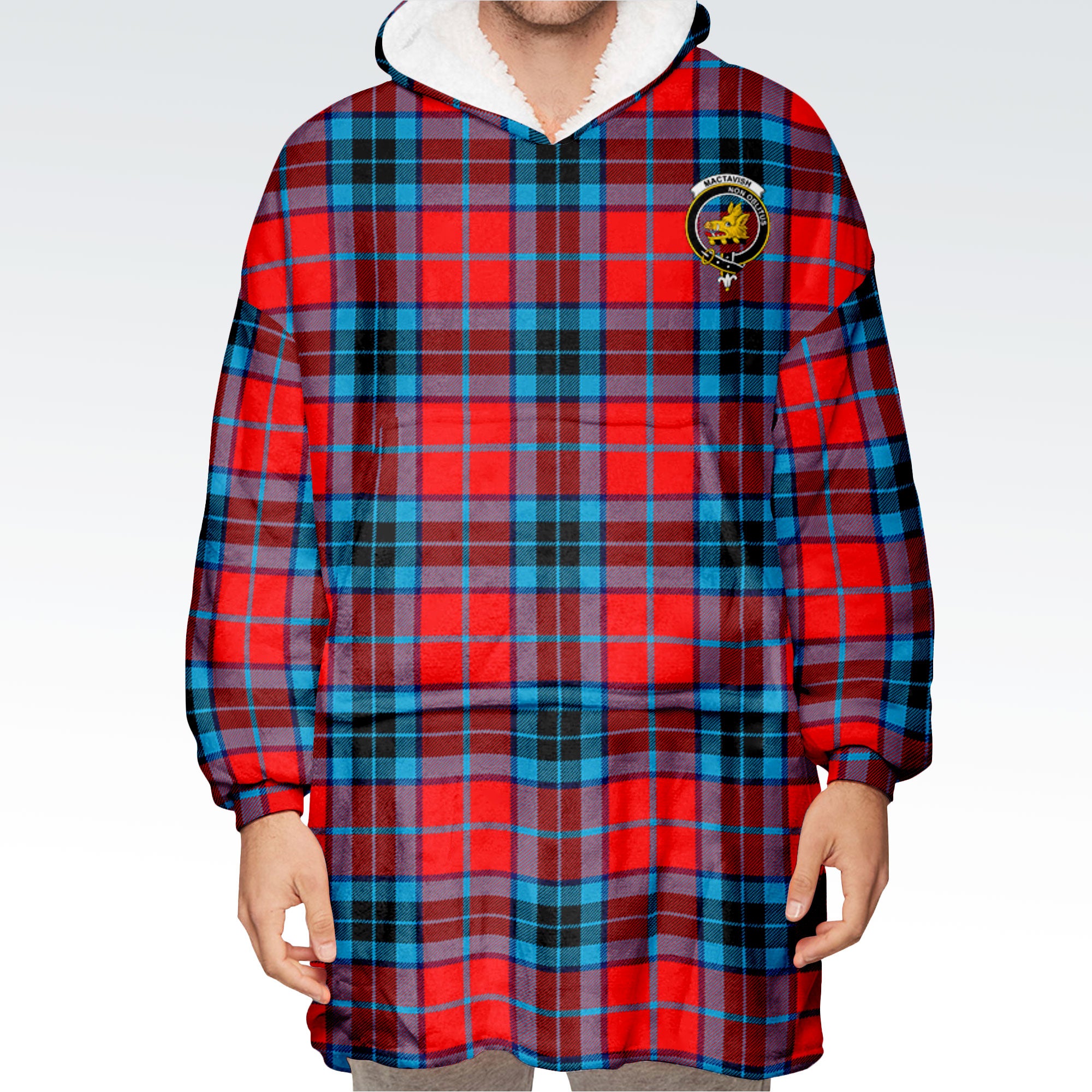 MacTavish Modern Tartan Hoodie Blanket