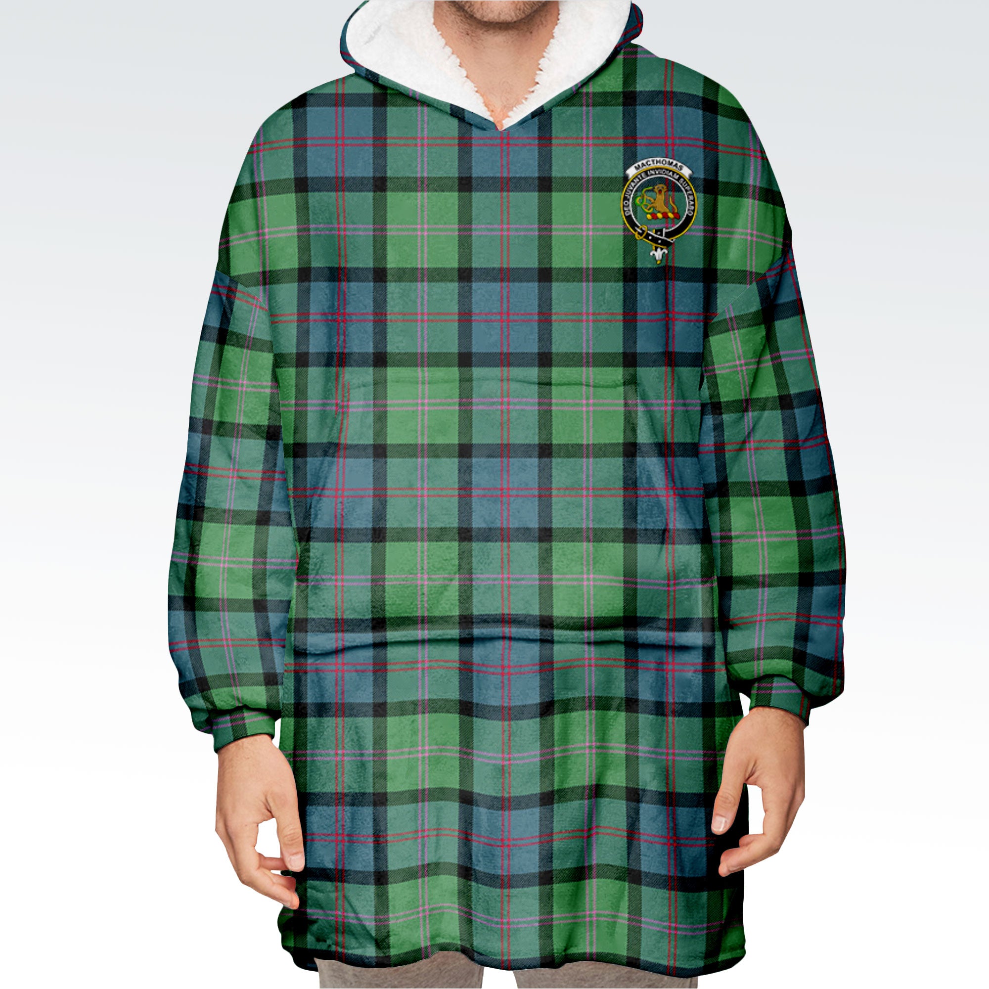 MacThomas Ancient Tartan Hoodie Blanket