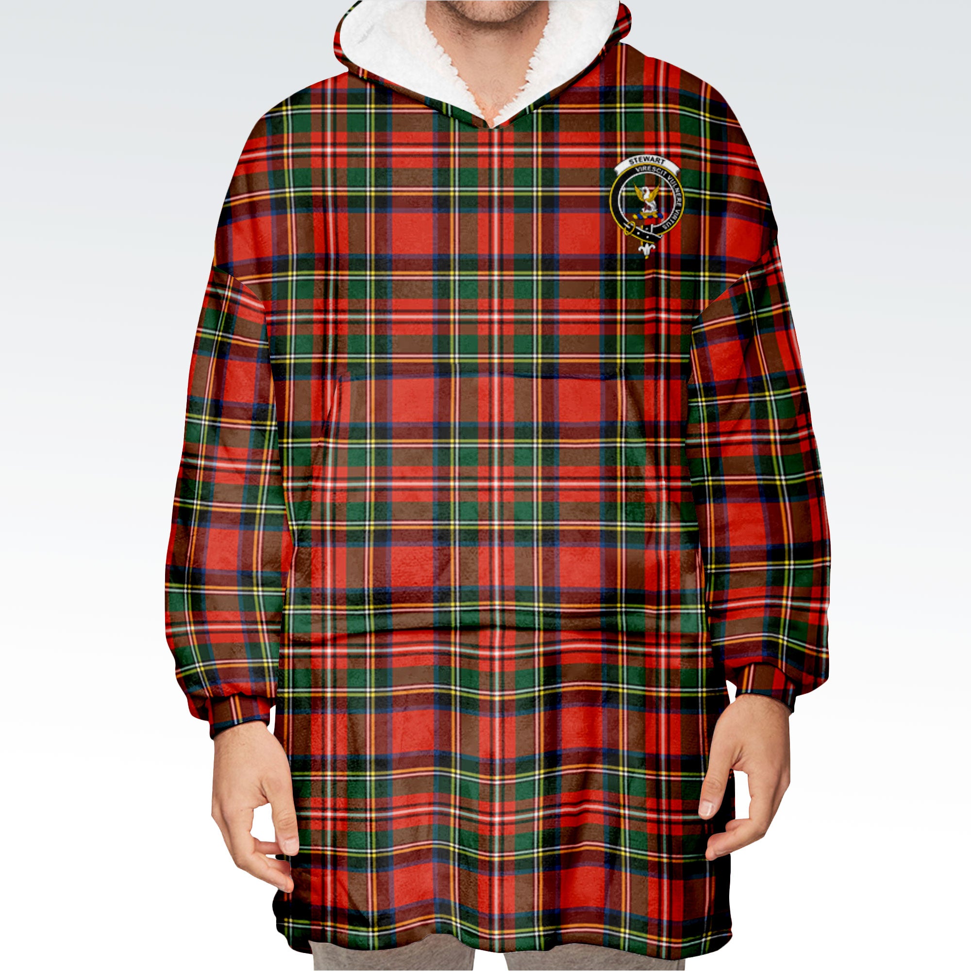 Stewart Royal Modern Tartan Hoodie Blanket