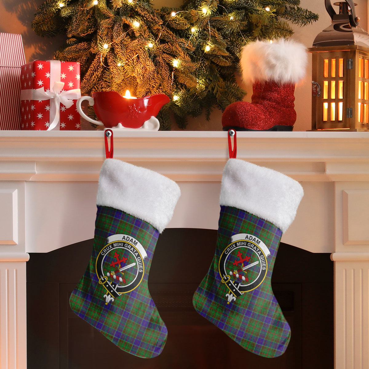 Adam Tartan Crest Christmas Stocking