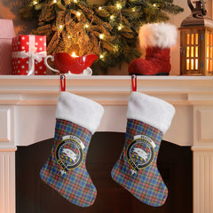 Beaton Modern Tartan Crest Christmas Stocking