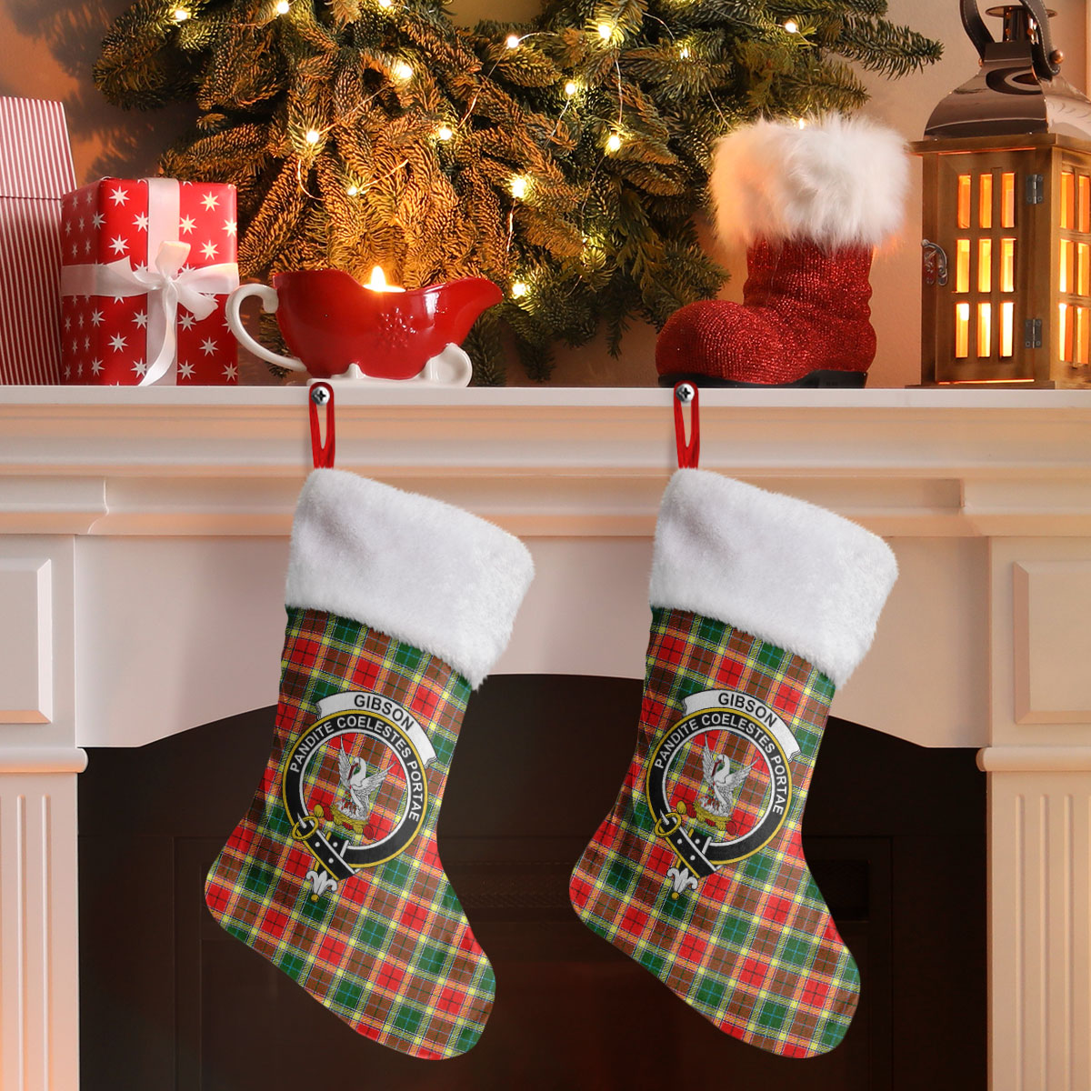 Gibson Tartan Crest Christmas Stocking