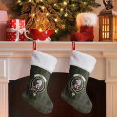 Hall Tartan Crest Christmas Stocking