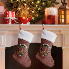 MacAlister Modern Tartan Crest Christmas Stocking