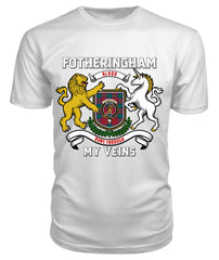 Fotheringham Tartan Crest 2D T-shirt - Blood Runs Through My Veins Style