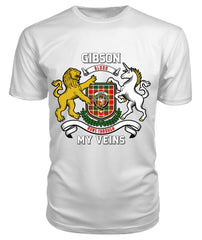 Gibson Tartan Crest 2D T-shirt - Blood Runs Through My Veins Style