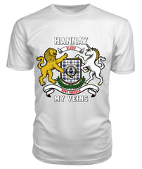 Hannay Modern Tartan Crest 2D T-shirt - Blood Runs Through My Veins Style