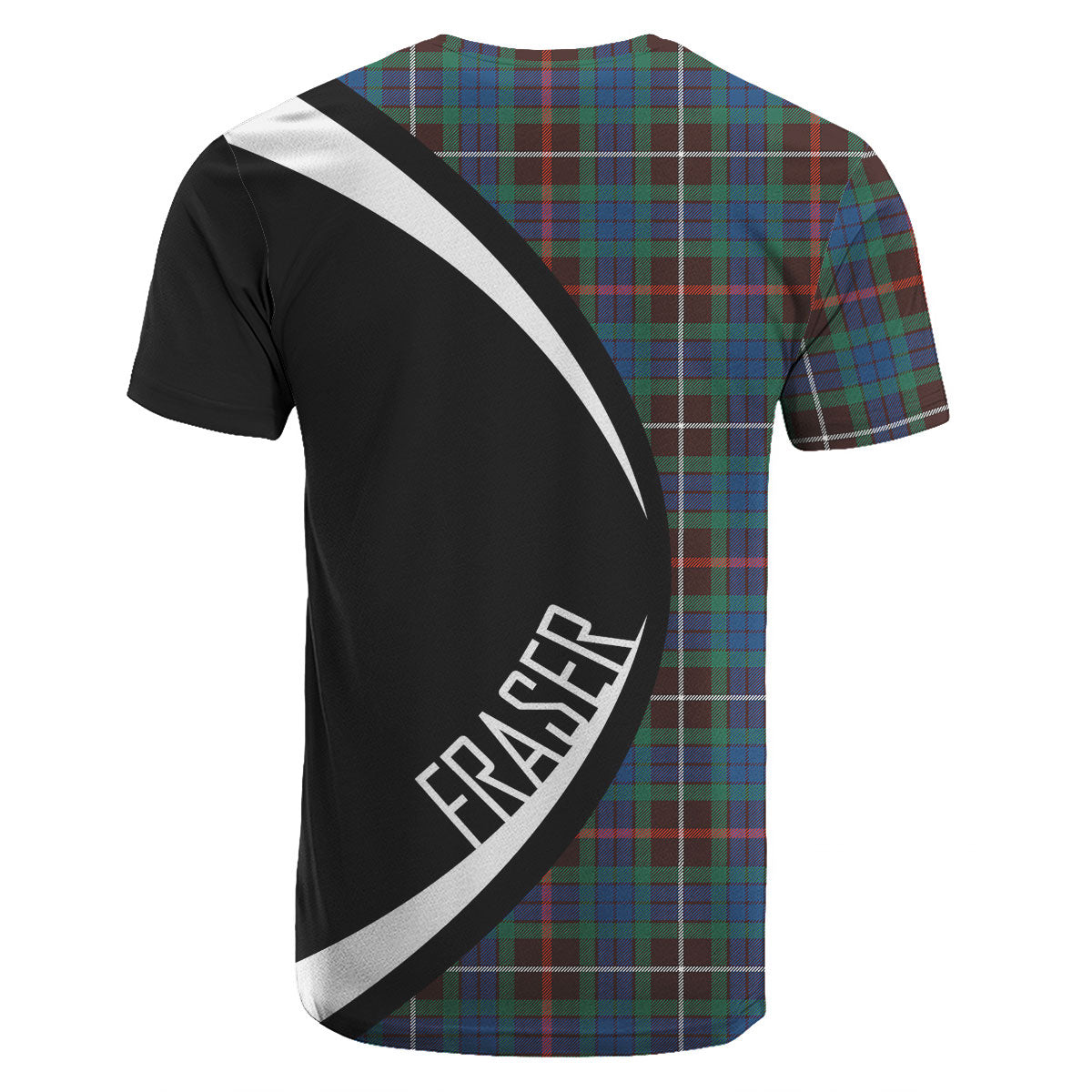 Fraser (of Lovat) Hunting Ancient Tartan Crest T-shirt - Circle Style