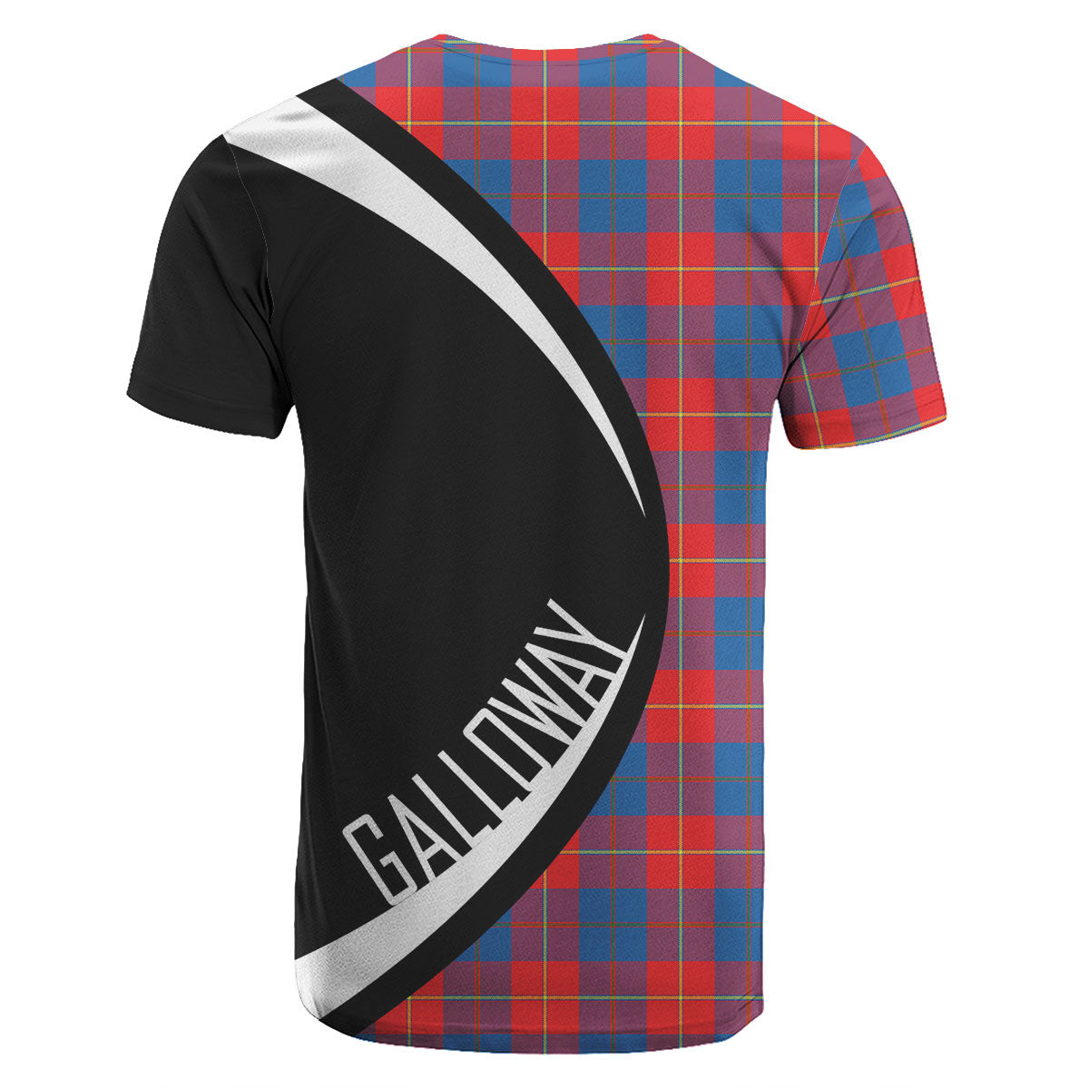 Galloway Red Tartan Crest T-shirt - Circle Style