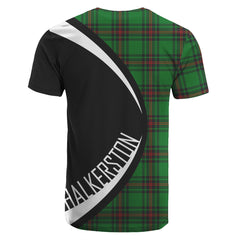 Halkerston Tartan Crest T-shirt - Circle Style