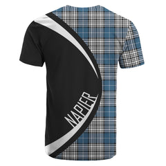 Napier Modern Tartan Crest T-shirt - Circle Style