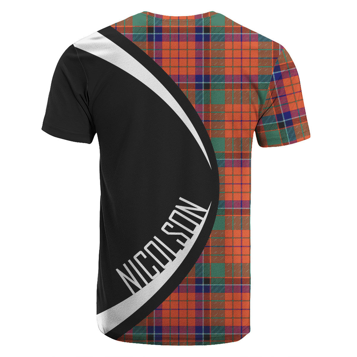 Nicolson Ancient Old Tartan Crest T-shirt - Circle Style