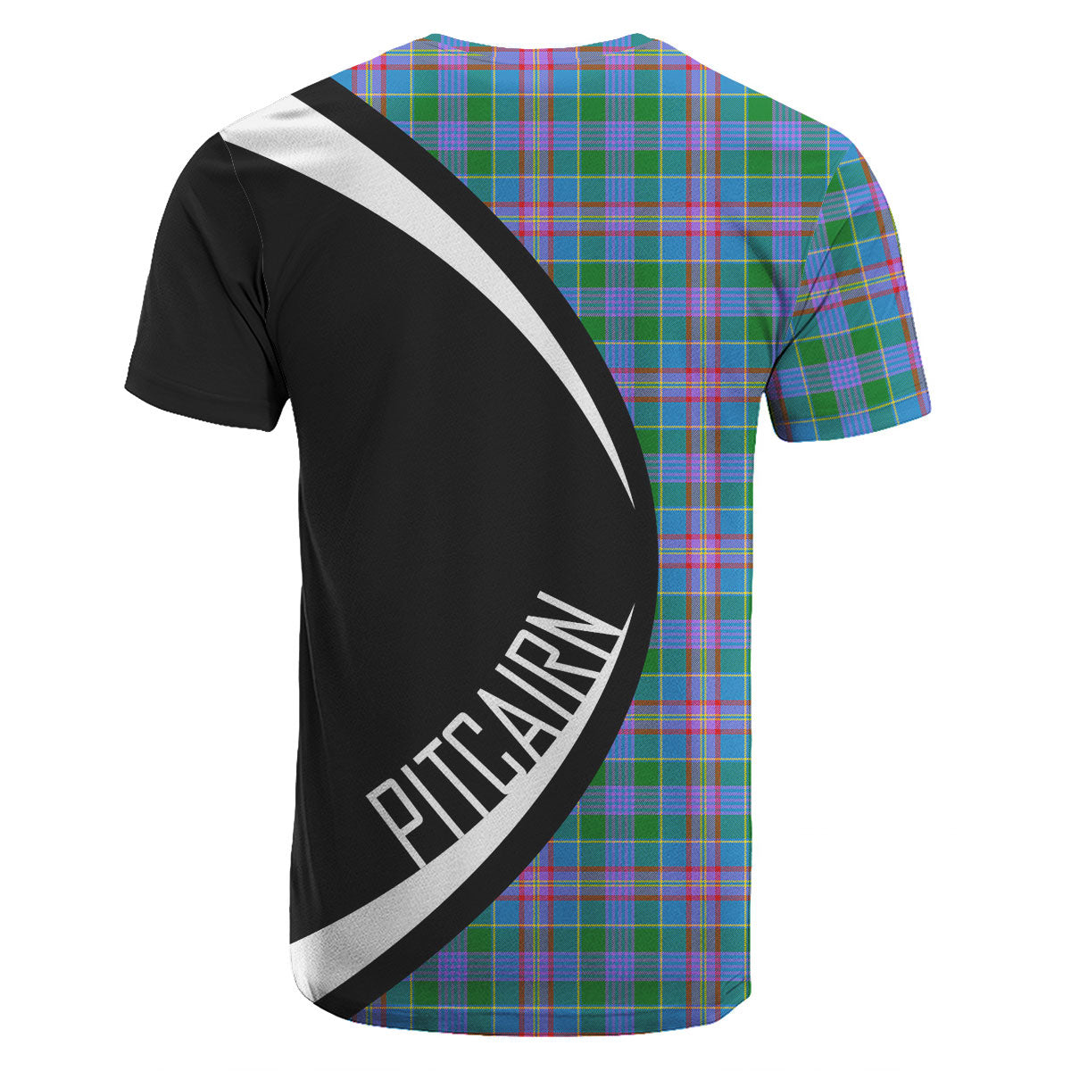 Pitcairn Hunting Tartan Crest T-shirt - Circle Style