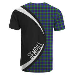 Sempill Modern Tartan Crest T-shirt - Circle Style