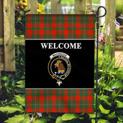 MacGregor Tartan Crest Black Garden Flag