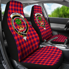 Hamilton Ancient Family Modern Tartan Crest Car seat cover