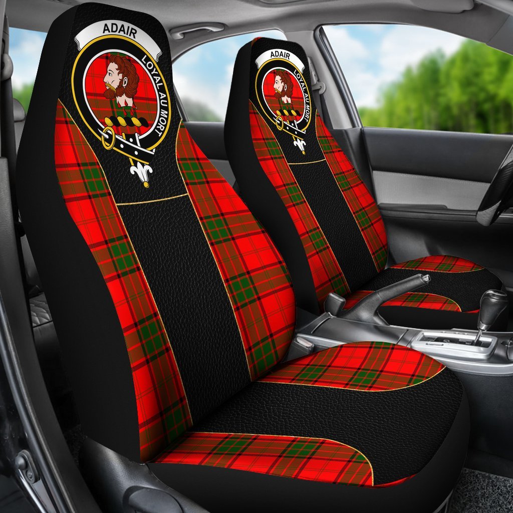 Adair Family Tartan Crest Car Seat Cover - Special Version