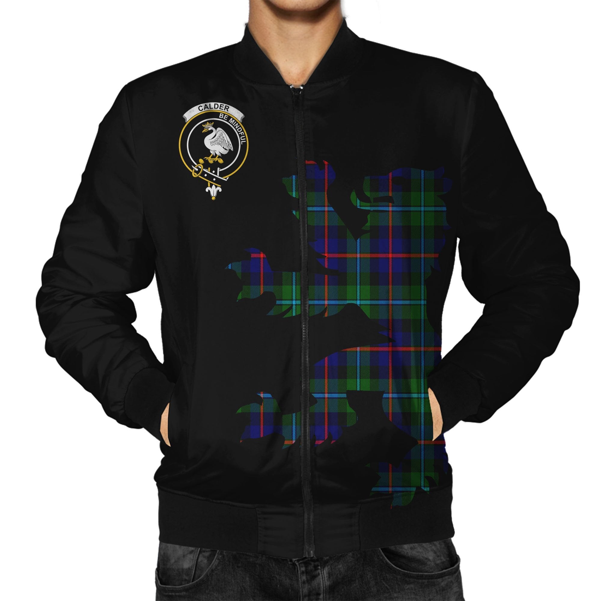 Calder Tartan Bomber Jacket Lion & Thistle