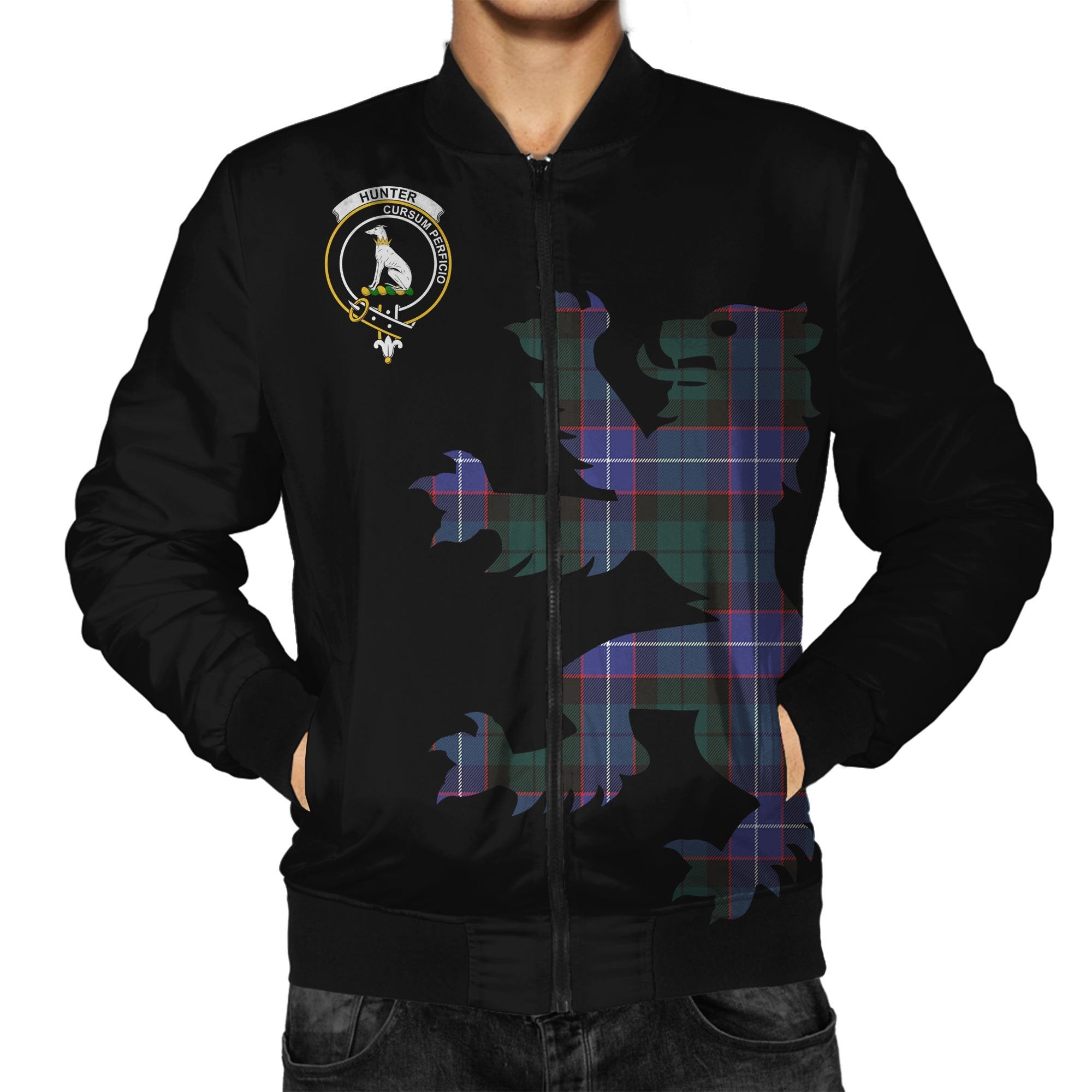 Hunter Tartan Bomber Jacket Lion & Thistle