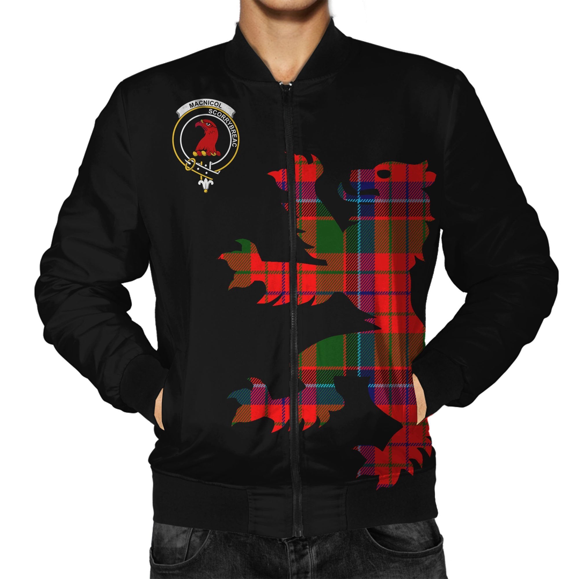 MacNicol Tartan Bomber Jacket Lion & Thistle