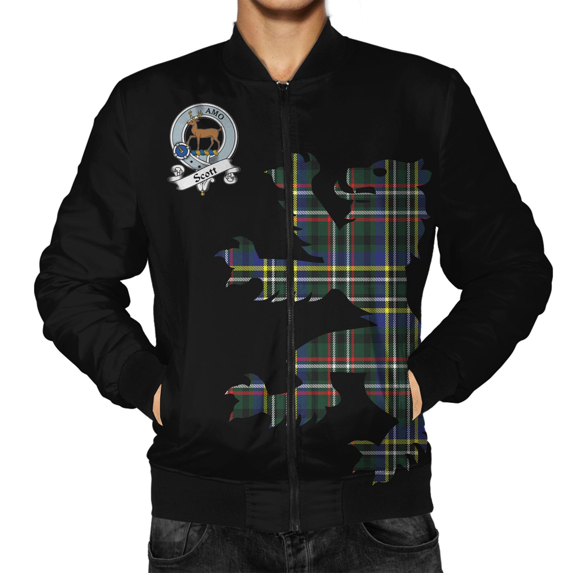 Scott Tartan Bomber Jacket Lion & Thistle